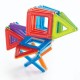 PowerClix marcos 48 piezas imantadas traslúcidas - juguete de formas geométricas