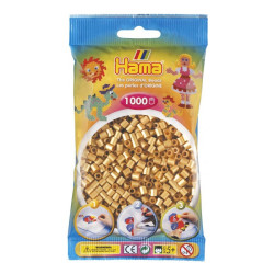 1000 perlas Hama de color dorado (bolsa)