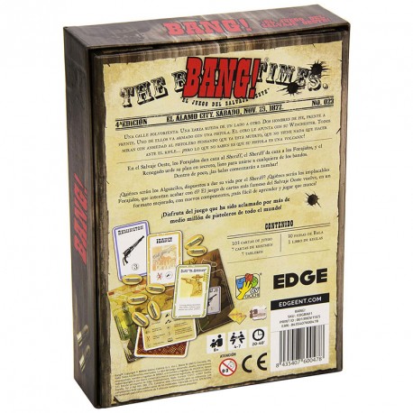 ¡BANG! - Juego de cartas de gran calibre para 4-7 jugadores