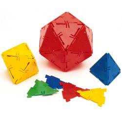 Polydron 100 triángulos equiláteros - set de formas geométricas básicas