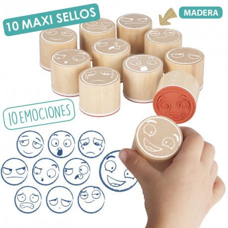 Maxi sellos de las 10 emociones