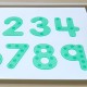 Números verdes flexibles con puntos - Silishapes del 0 a 9
