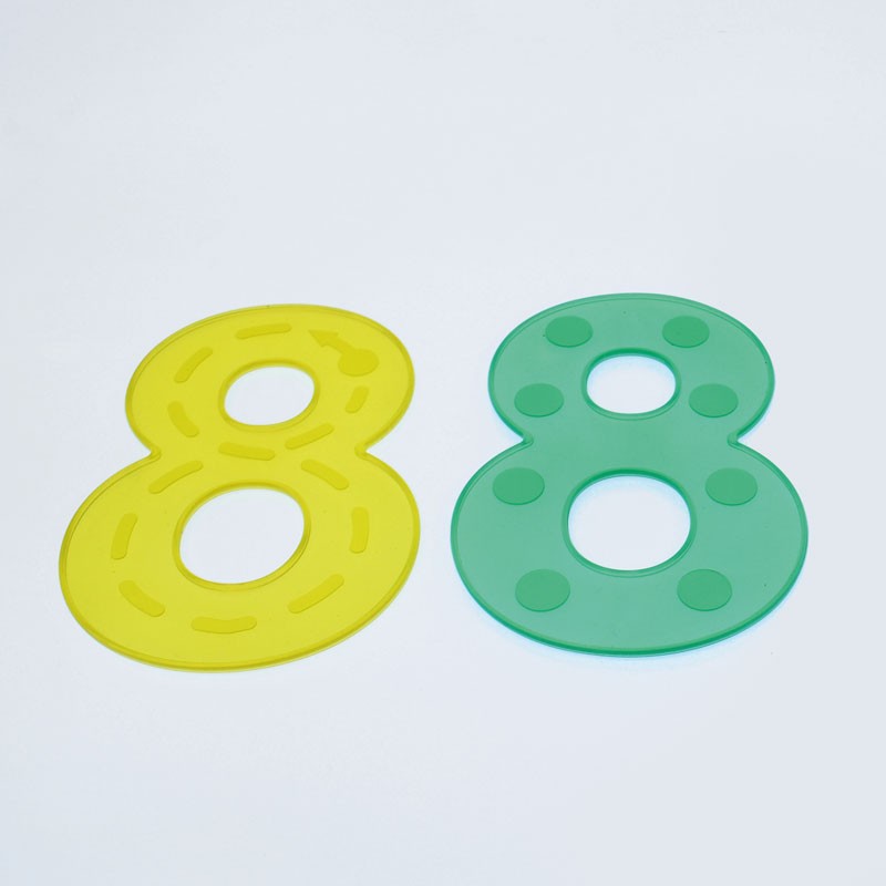 Números verds flexibles amb punts - Silishapes del 0 a 9