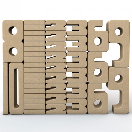 SumBlox Kit Familiar - 43 piezas de madera de haya + ficha de actividades