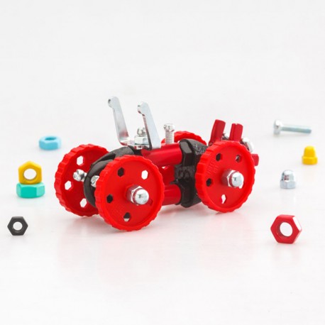 Kit Cotxe vermell 3 en 1amb SuperTool Formulabit - joguina de construcció amb peces de recanvi