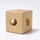 Sonajero Cubo de madera natural con cascabel