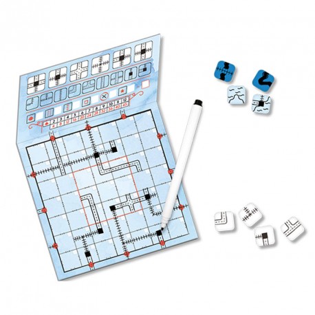RailRoad Ink Edición Azul Profundo - ingenioso juego competitivo para 1-6 jugadores