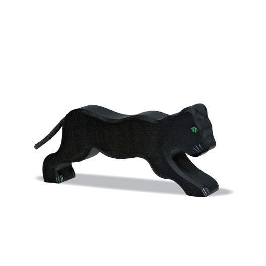 Pantera negra - animal de madera