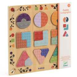 Puzzle encajable de madera Ludigraphic - 18 pzas.