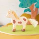 Poni moteado - animal de madera