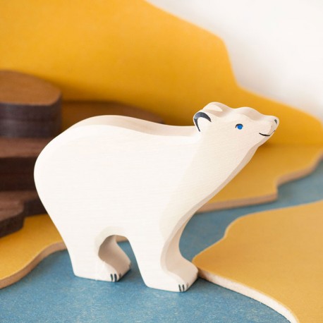 Oso Polar - animal de madera