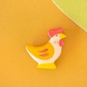Gallina de pie - animal de madera