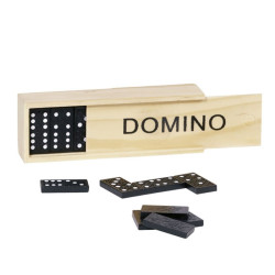 Joc Domino - 28 peces de fusta en caixa butxaca