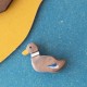 Pato nadando - animal de madera