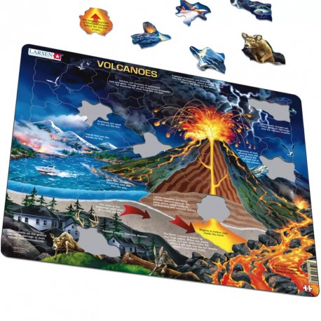 Puzle Educativo Larsen 70 piezas - Volcanes