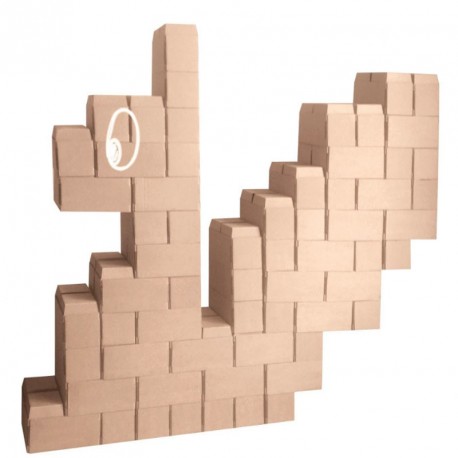 GIGI BLOKS grandes - sistema creativo de 96 bloques de construcción de cartón
