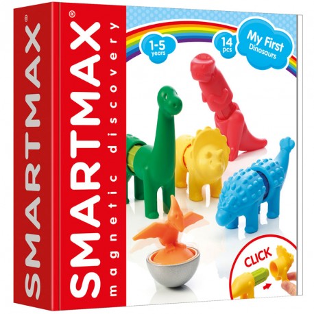 SmartMax Mis primeros Dinosaurios - juego de construcción magnético 14 pzas.