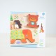 Puzzle encajable de madera Woodypile - 6 pzas.