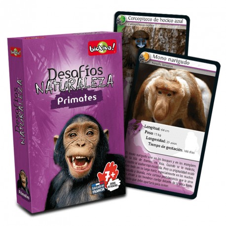 Desafíos de la Naturaleza: Primates - juego de cartas para 2-6 jugadores