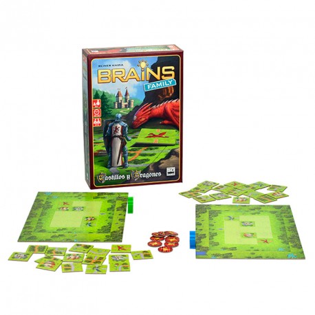 Brains: Castillos y Dragones - juego de lógica familiar para 2-4 jugadores