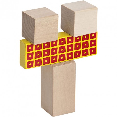 50 coloridos bloques de madera con tapa de encaje