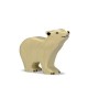 Oso Polar pequeño con la cabeza alta - animal de madera