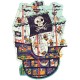 Puzzle gigante El barco pirata - 36 pzas.