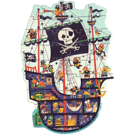 Puzzle gigante El barco pirata - 36 pzas.