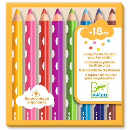 8 lápices de colores para peques