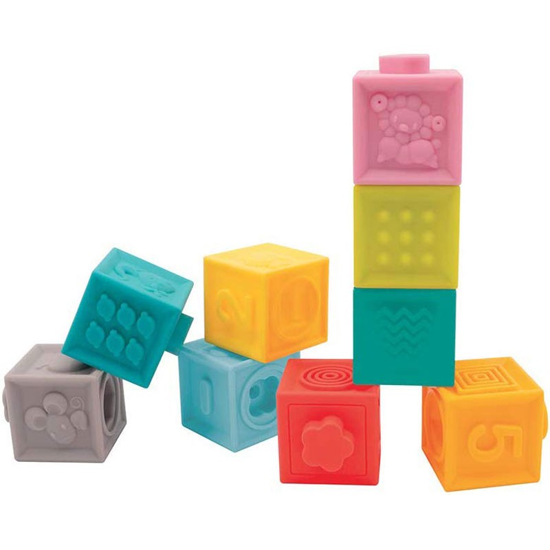 9 cubos encajables de silicona de 30043 - envío 24/48h- kinuma.com tienda de juguetes para bebes