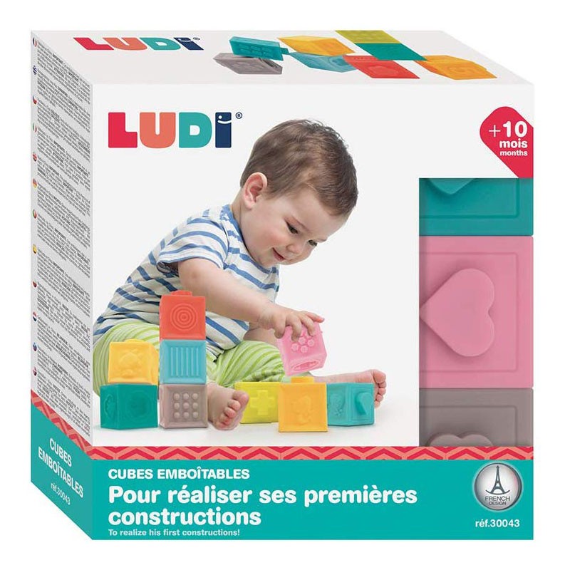 9 cubos encajables de de LUDI 30043 envío 24/48h- kinuma.com en tienda de juguetes para bebes