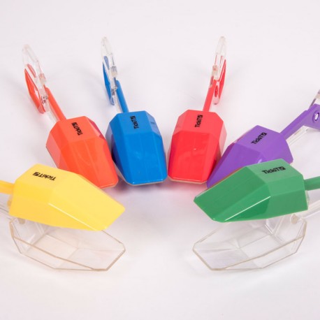 Pinces amb visor d'objectes en colors arc de Sant Martí, 6 unitats