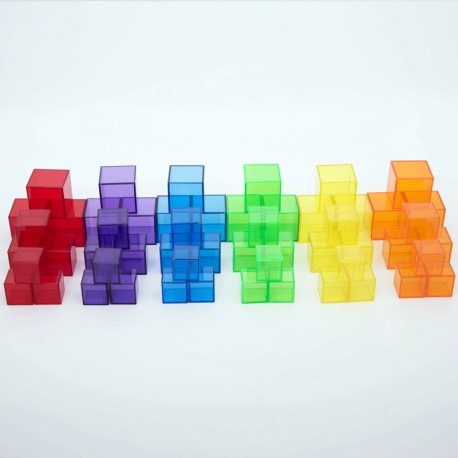 Set de 54 cubs transparents colors de l'arc de Sant Martí