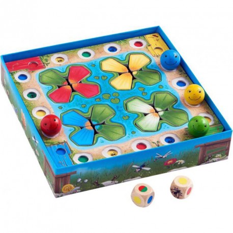 Ranas Saltarinas - colorido juego de dados para 2-4 jugadores