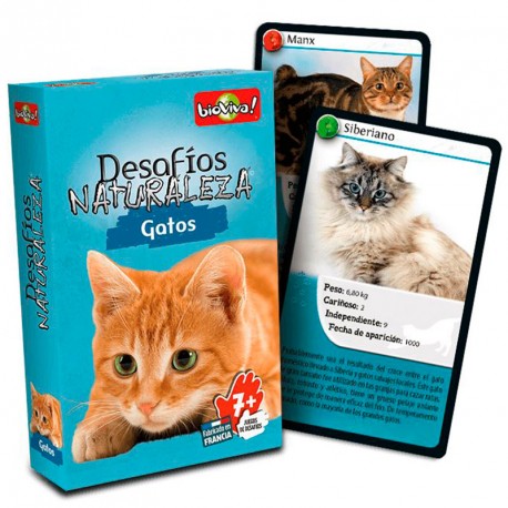 Desafíos de la Naturaleza: Gatos - juego de cartas para 2-6 jugadores