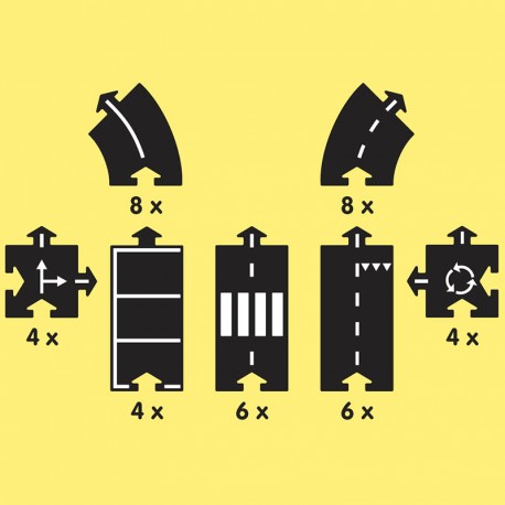 King of the road - Carretera Flexible de caucho waytoplay 40 piezas