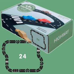 Highway - Carretera Flexible de caucho waytoplay 24 piezas