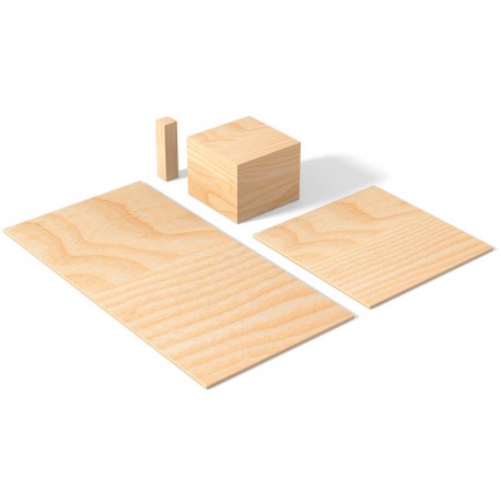 166 bloques de madera natural - Just Blocks
