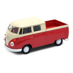 Volkswagen T1 Doka Pick-up Vermella - furgoneta a escala de metall