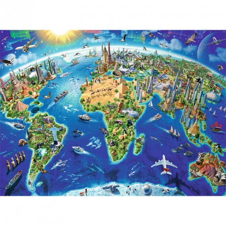 Puzle Mapa del Món - 200 pces