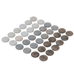 36 piezas mini piedras de madera para mandalas - gris