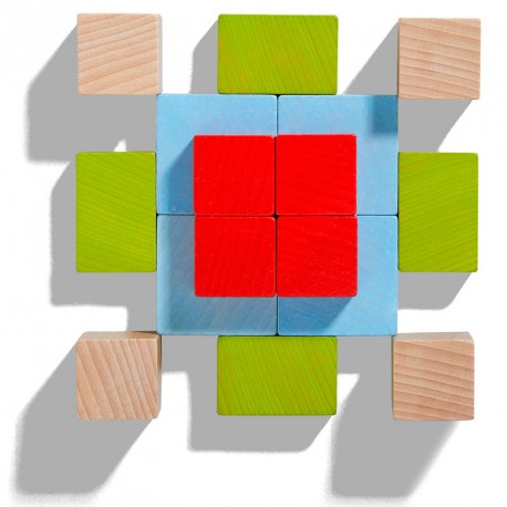 Quatre per quetre  - Joc de composició de fusta en 3D