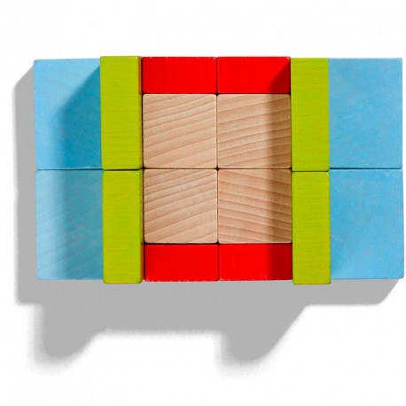 Cuatro por cuatro - Juego de composición de madera en 3D