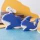 Ballena con fuente - animal de madera