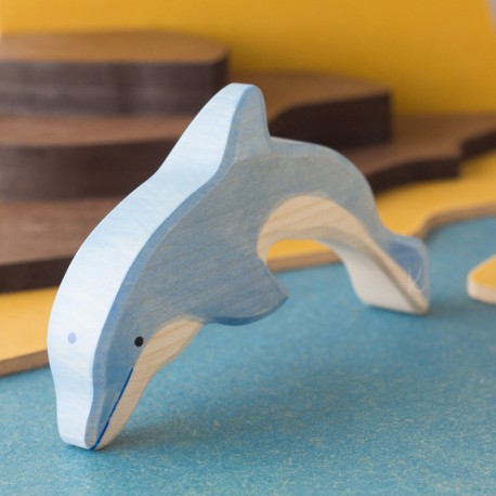 Delfín saltando - animal de madera