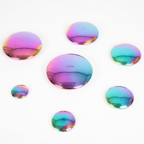 Discos sensoriales reflectantes tornasolados - 7 piezas