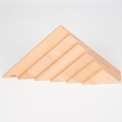 Set de triangles arquitectònics sòlids - 6 peces de fusta