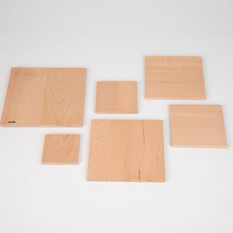 Set de cuadrados arquitectónicos sólidos - 6 piezas de madera