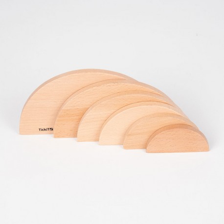 Set de arcos arquitectónicos sólidos - 6 piezas de madera