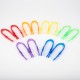 Pinzas translucidas con colores arco iris, 12 unidades